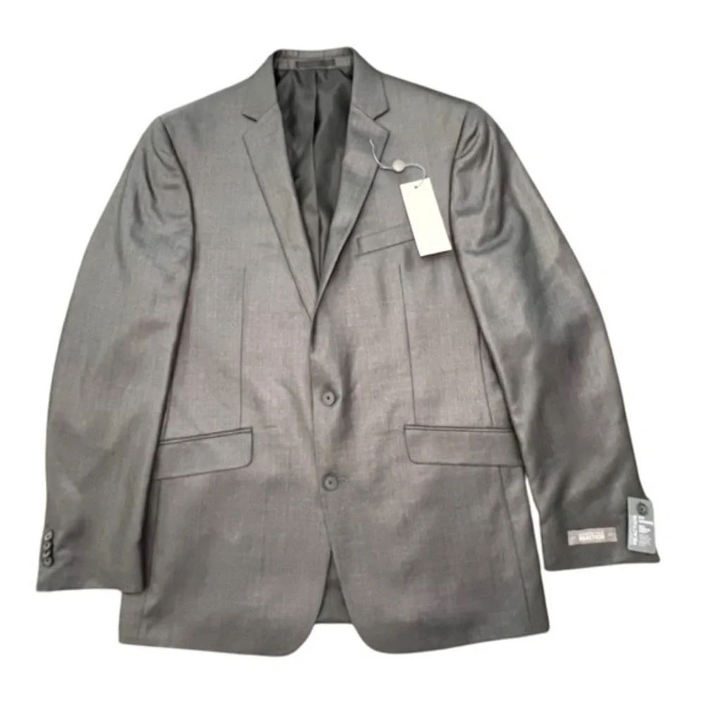 KENNETH COLE REACTION DARK GRAY 42 LONG SUIT SEPARATE COAT NWT $275 Professional